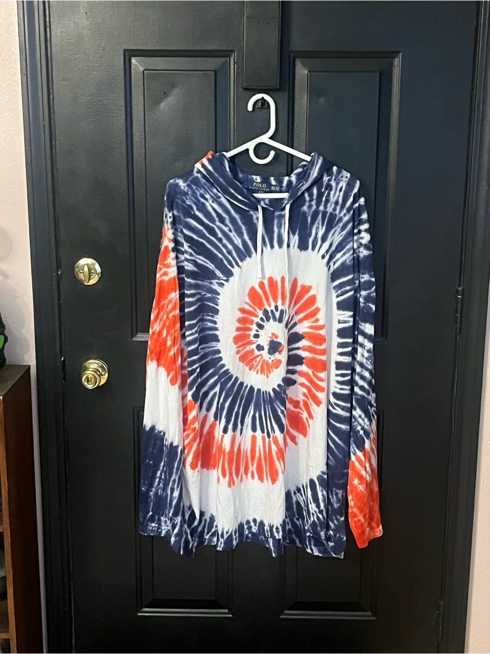Ralph Lauren Navy & White Tie-Dye Hoodie